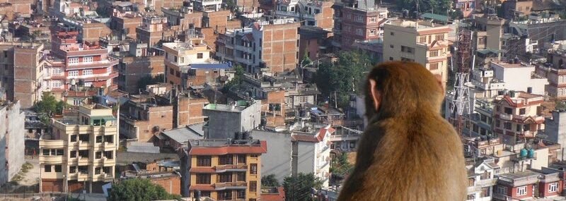 Looking over Kathmandu from the Monkey Temple
